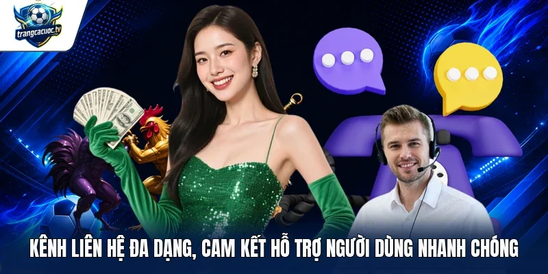 Kênh liên hệ đa dạng, cam kết hỗ trợ người dùng nhanh chóng