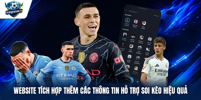 Website tích hợp thêm các thông tin hỗ trợ soi kèo hiệu quả